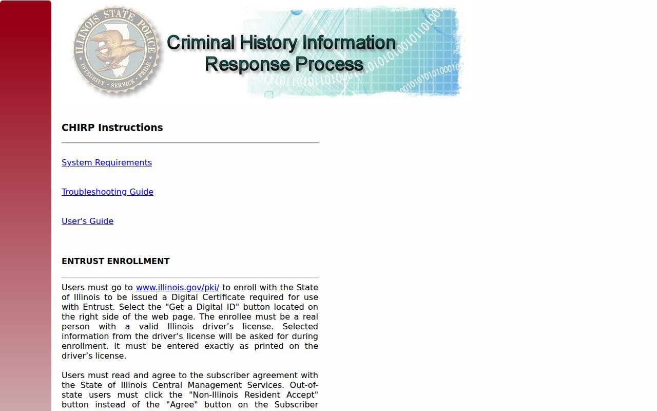 Kane County criminal history CHIRP conviction portal
