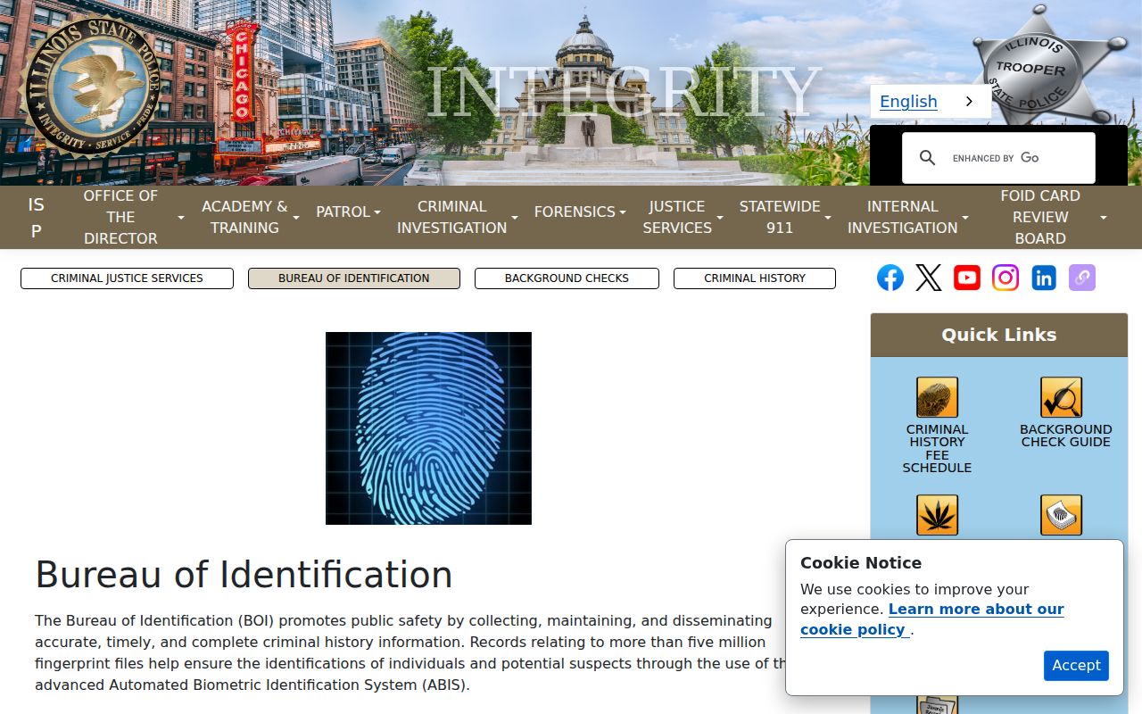 Kane County criminal history Illinois repository overview