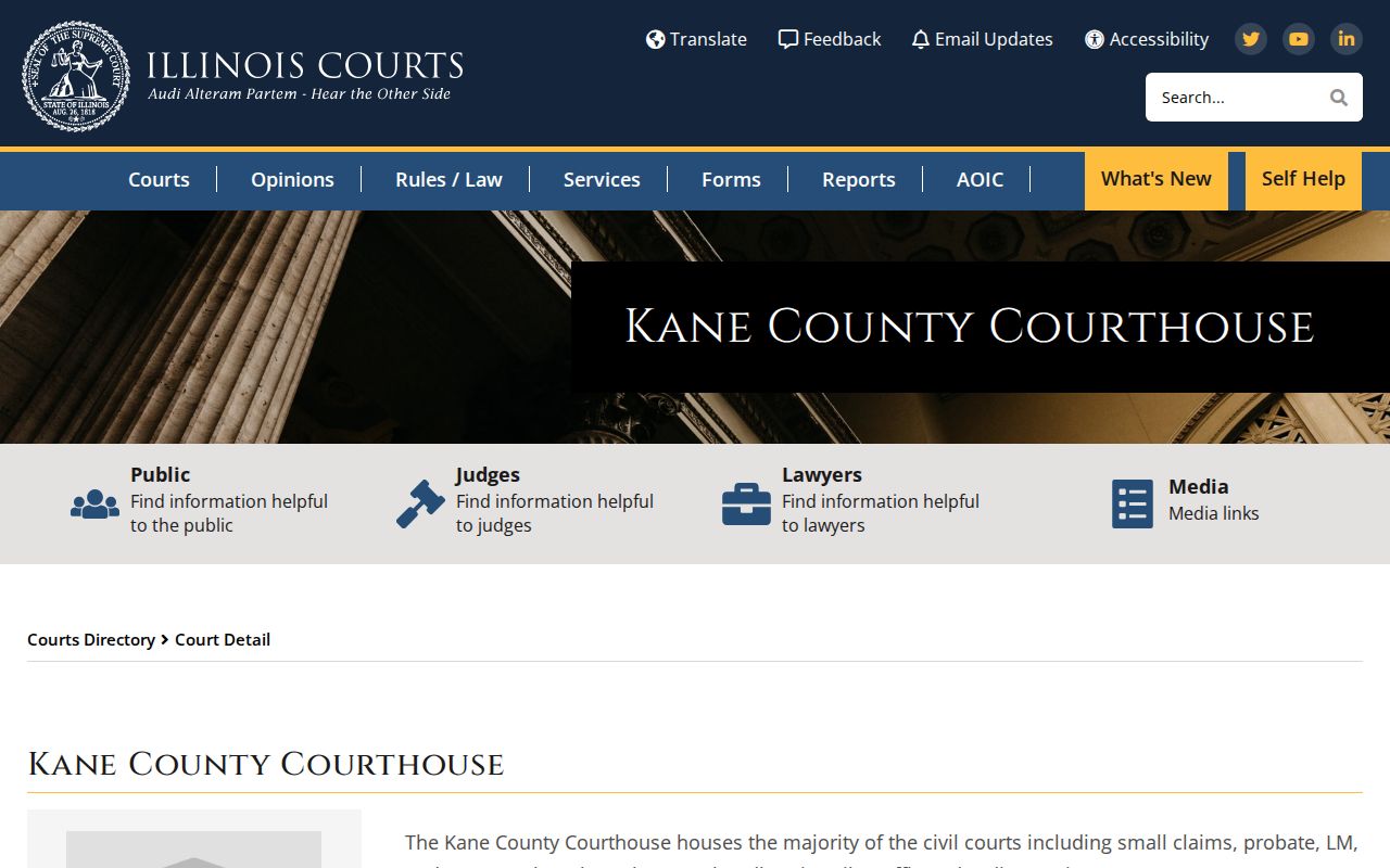 Kane County criminal court cases directory
